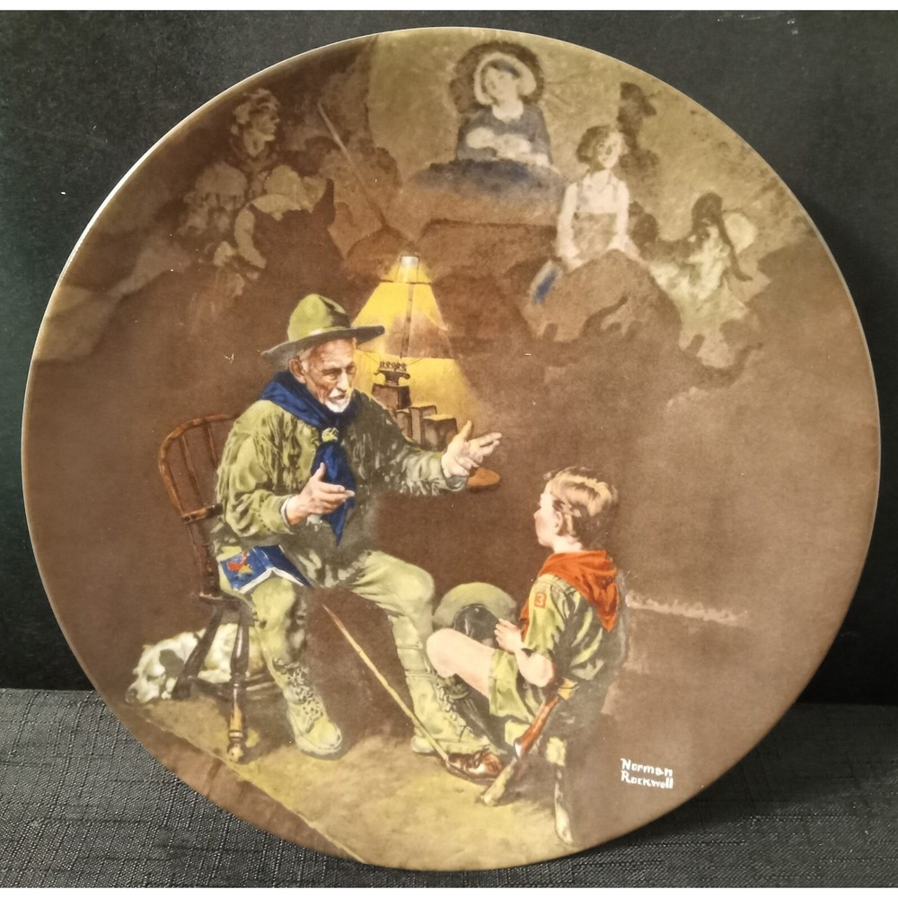 Norman Rockwell The Old Scout 1990 Collector Plate Edwin M Knowles 12418D